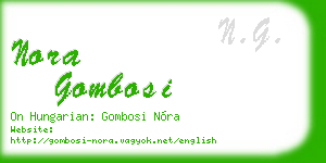 nora gombosi business card