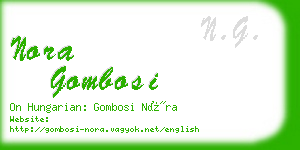 nora gombosi business card